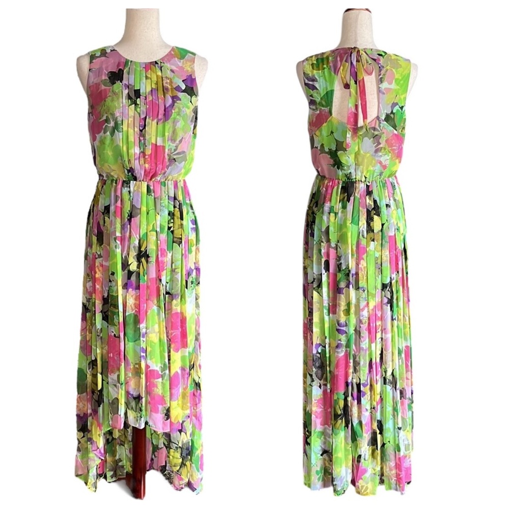 Calvin Klein Floral Abstract High Low Dress